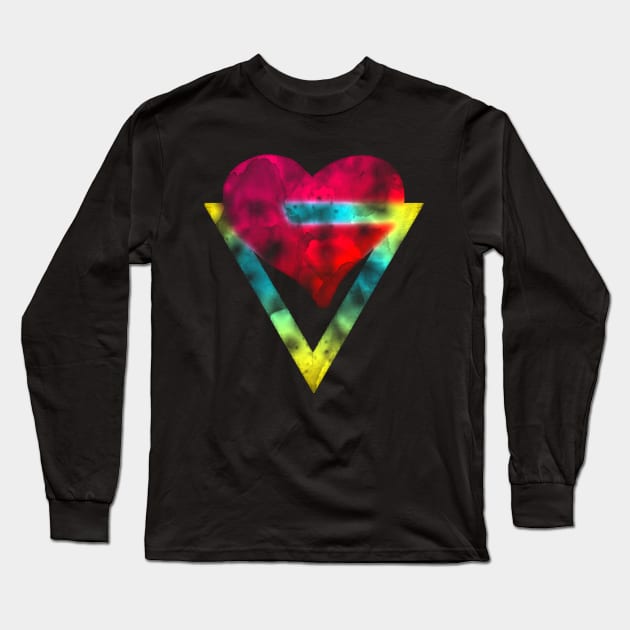 Through The Heart Long Sleeve T-Shirt by Not Meow Designs 